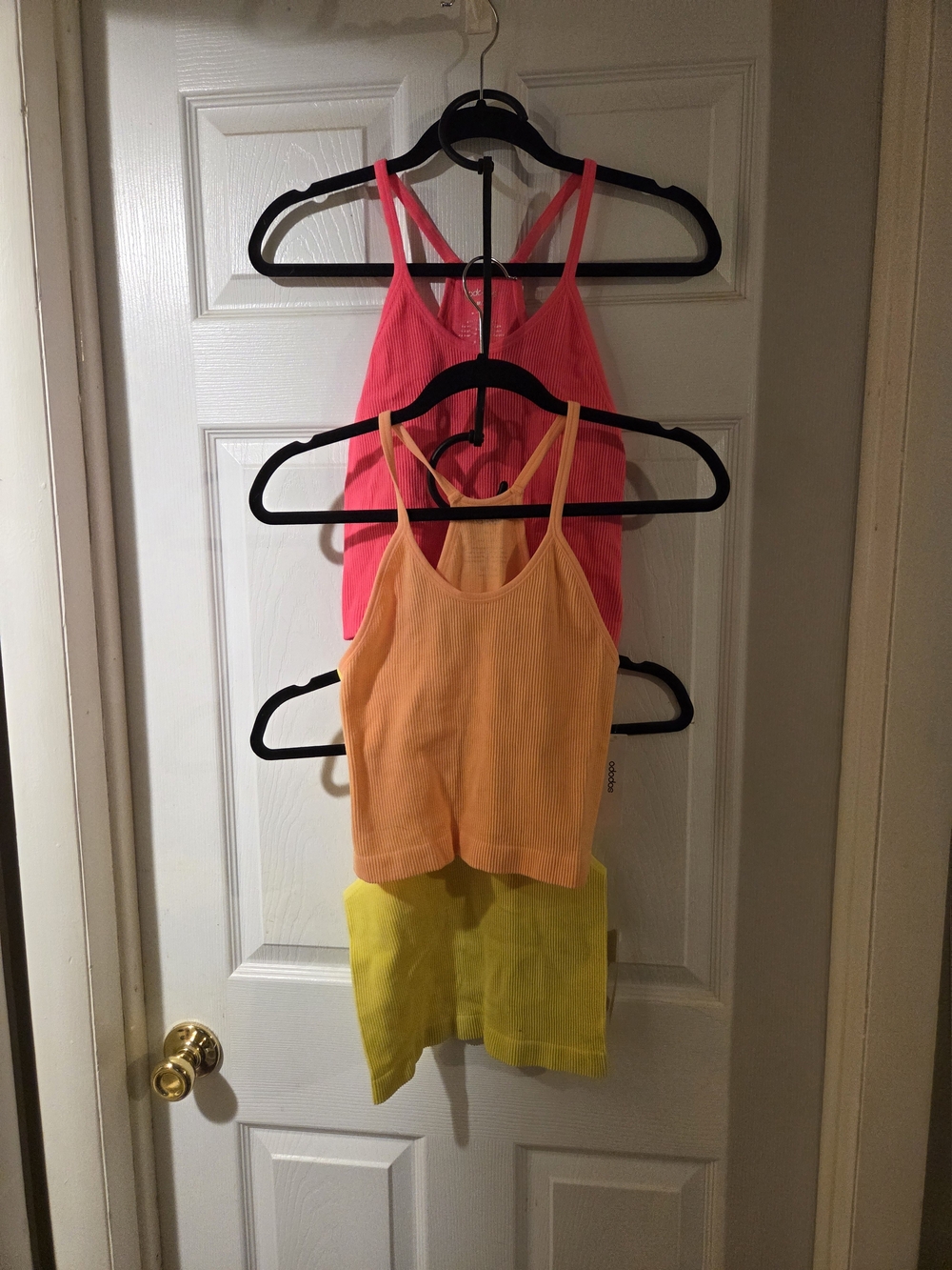 Ododos Neon Ribbed Tank Tops - Set Of 3